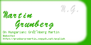 martin grunberg business card